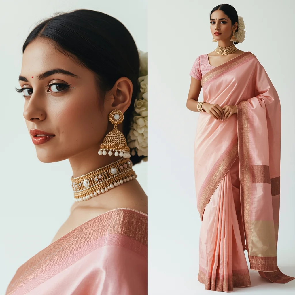 Festive Pastel Saree Absolute Living Visual System Collage | Final Living Form Premium Prompt | Gemini Saree Prompt Photo - Girl Prompt