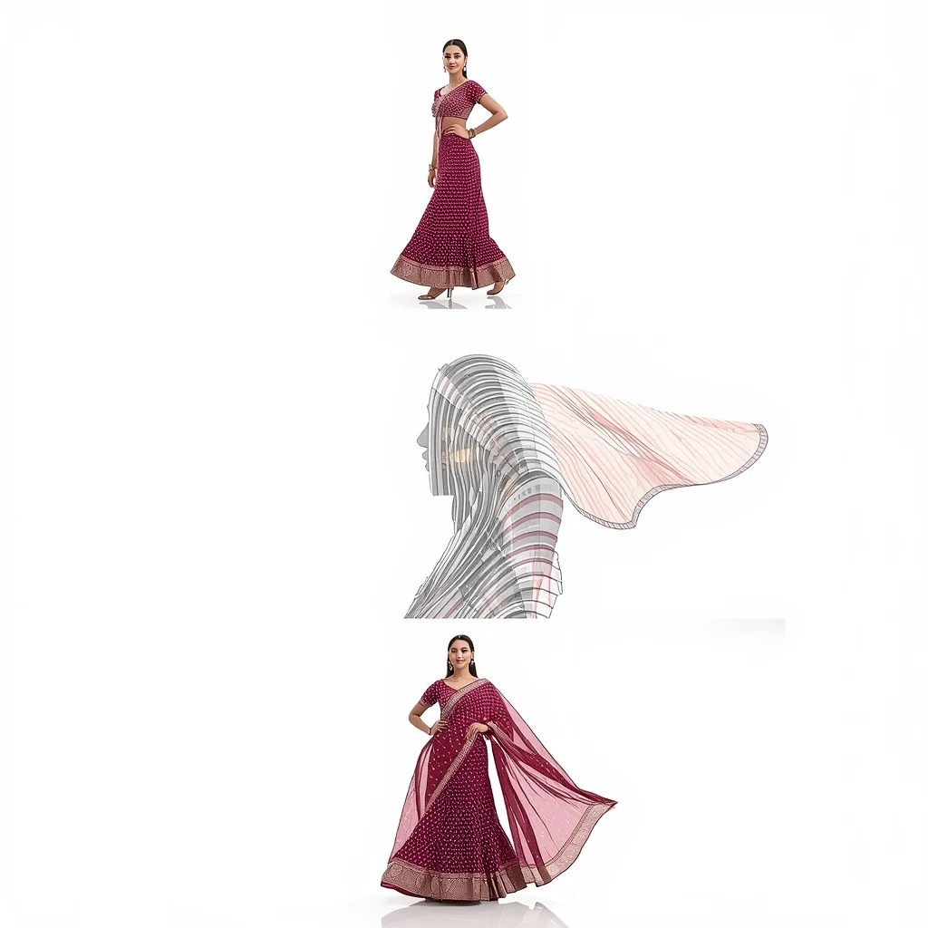 Light Curtain Magnetic Energy Storyboard High Key Festive Saree Fashion | Saree Ai Prompt - Girl Prompt