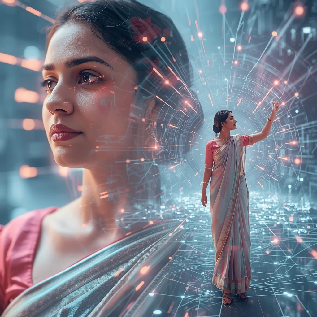 Pastel Saree Infinite Neural Pulse Light Expansion Consciousness Matrix Cinematic Viral Prompt | Prompt For Gemini Saree - Girl Prompt